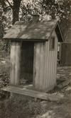 (VERNACULAR ARCHITECTURE) Group of nearly 90 photographs of specially-designed outbuildings with privies, outhouses,